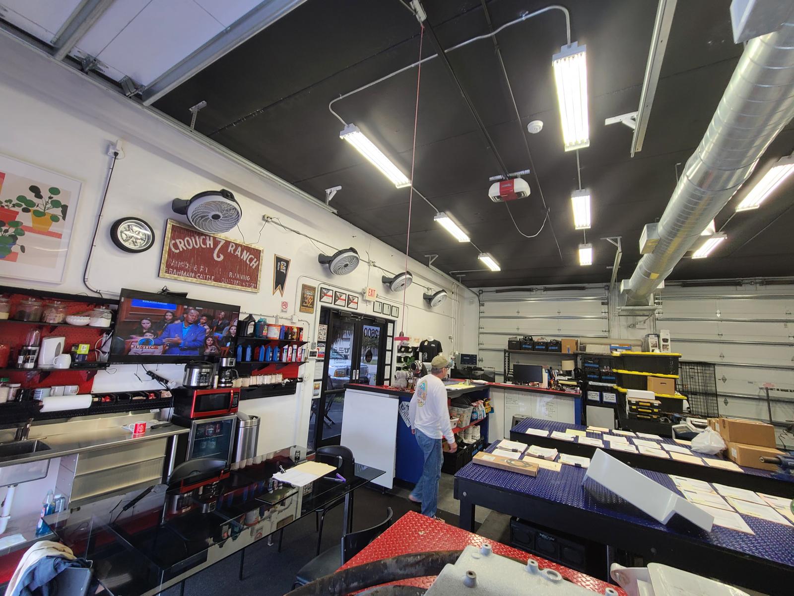 Ft Lauderdale shop interior and workbench setup